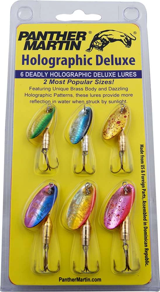 Panther Martin Holographic Deluxe 6 Pack Spinner Kit 3 Panther Martin Holographic Deluxe 6 Pack Spinner Kit