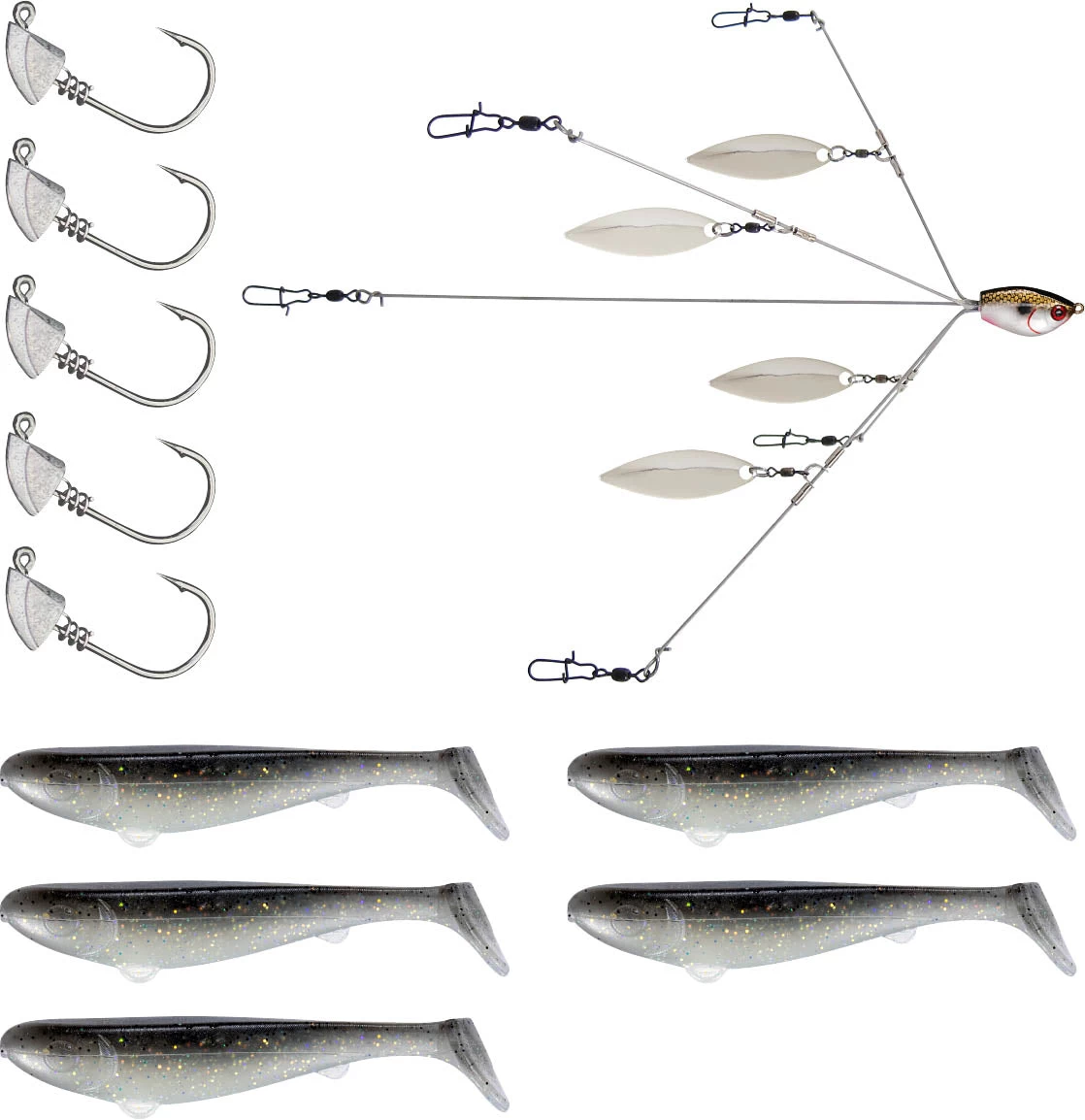 YUM Scottsboro Kit YUMbrella Flash Mob Jr. 3.5 Inch Swimbait Kit 4 YUM Scottsboro Kit YUMbrella Flash Mob Jr. 3.5 Inch Swimbait Kit - Image 2
