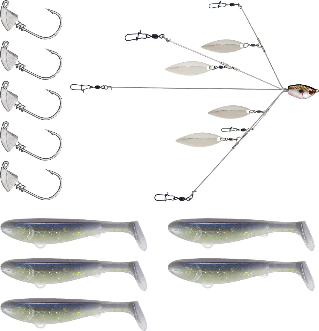 YUM Scottsboro Kit YUMbrella Flash Mob Jr. 3.5 Inch Swimbait Kit 5 YUM Scottsboro Kit YUMbrella Flash Mob Jr. 3.5 Inch Swimbait Kit - Image 3