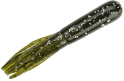 Strike King Bitsy Tube 2 3/4 Inch Soft Plastic Tube 10 Pack -Daiwa Store BT2.75 46 BitsyTube GreenPumpkin GlamRight